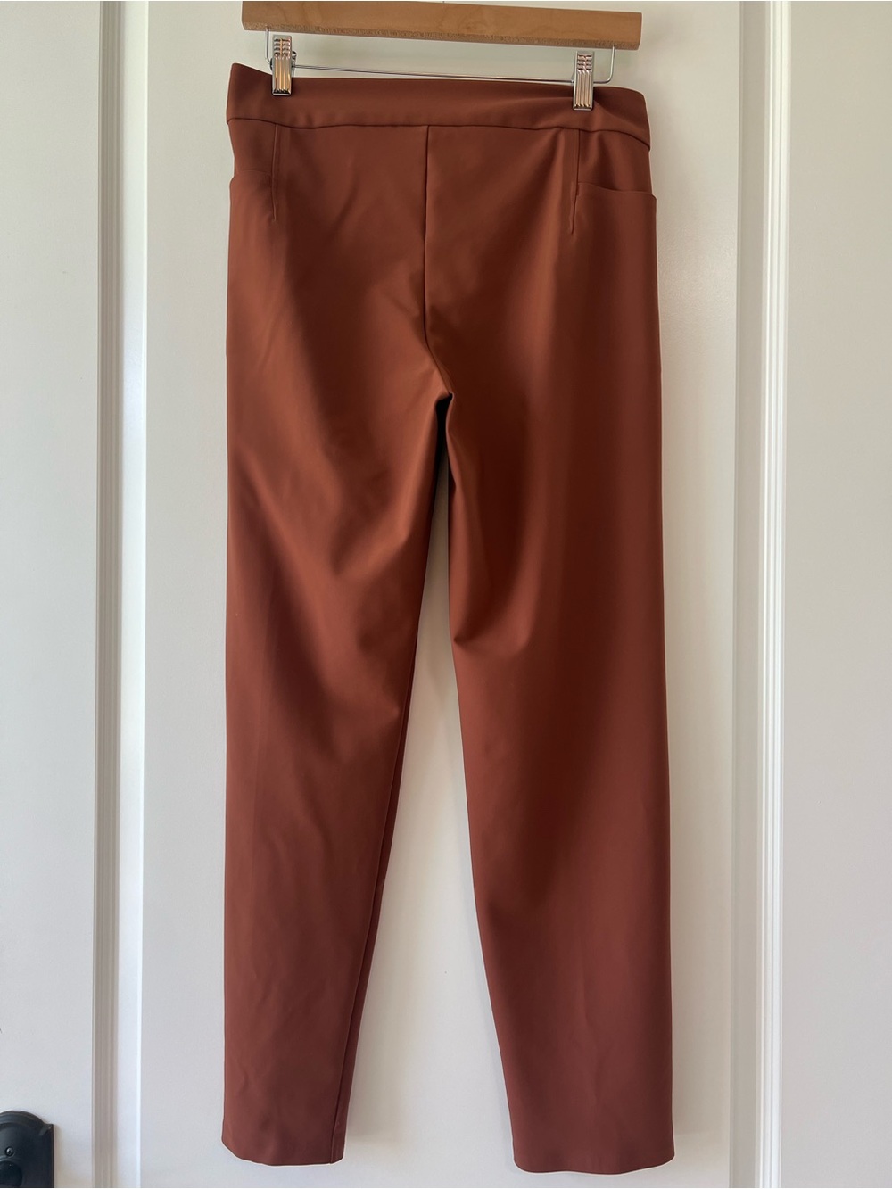 Athleta Stellar Office Travel Pants Sz 6 Rust Brown Athleisure Skinny Trouser - Picture 2 of 10